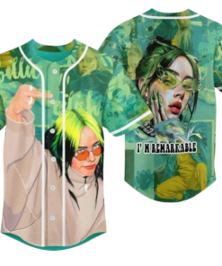 Billie Eilish Im Remarkable Baseball Jersey, Music Lover Baseball Jersey