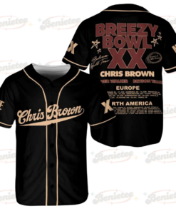 Personalized Chris Brown Music Tour 2025 Jersey, Chris Brown Breezy Bowl XX Baseball Jersey