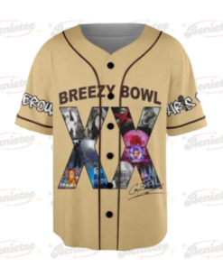 Alternative view of Chris Brown Breezy Bowl XX Baseball Jersey Shirt, Chris Brown 2025 Tour Baseball Jersey