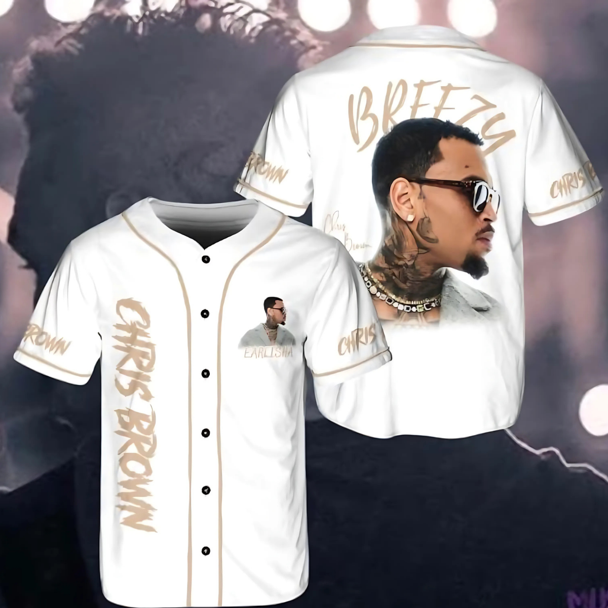 Personalized Breezy Bowl Merch Tour 2025 Baseball Jersey, Chris Brown Breezy Bowl Baseball Jersey, Breezy Bowl Tour XX Jersey - Image 4