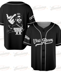 Personalized Chris Brown Breezy Bowl XX Baseball Jersey, Chris Brown Music Tour 2025 Baseball Jersey, Breezy Bowl XX Jersey