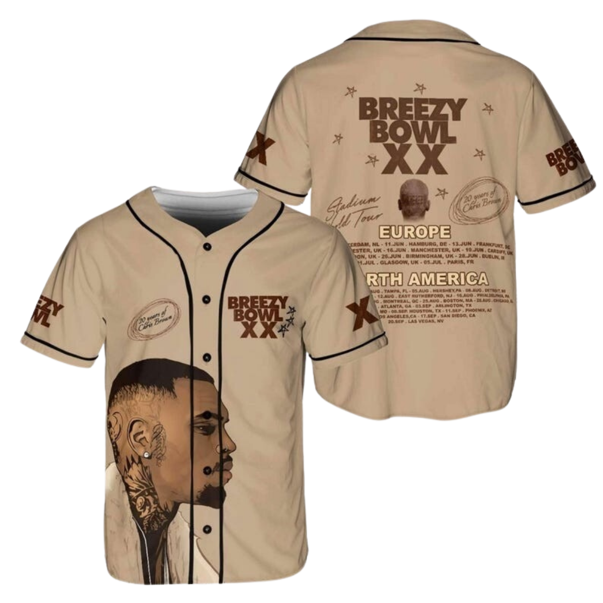 Chris Brown Breezy Bowl Baseball Jersey, Breezy Bowl XX 2025 Jersey - Image 5