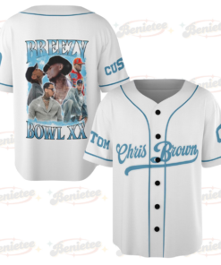 Personalized Chris Brown Breezy Bowl XX Baseball Jersey, Chris Brown Music Tour 2025 Baseball Jersey