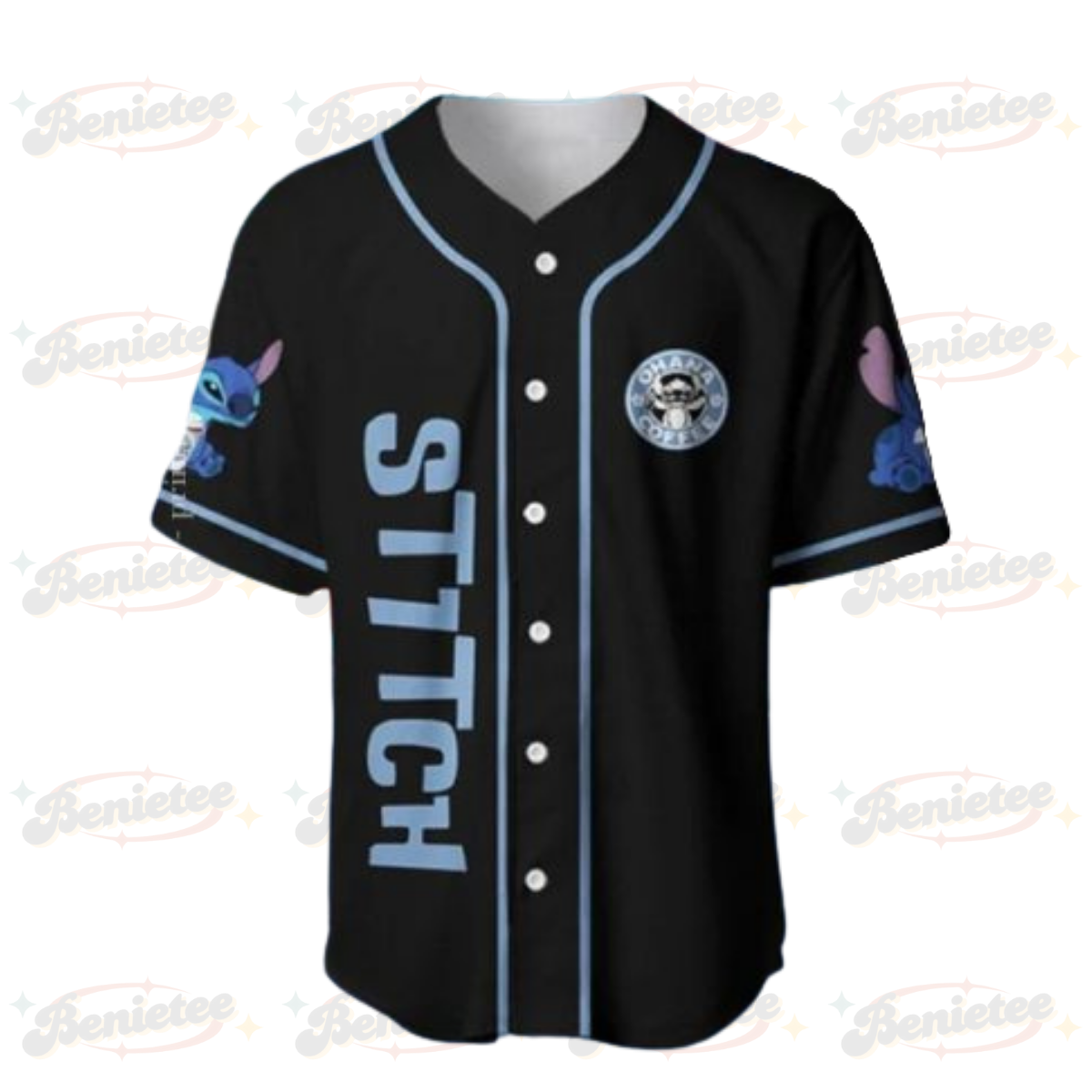 Disney Stitch Happy Striped Baseball Jersey - Image 3