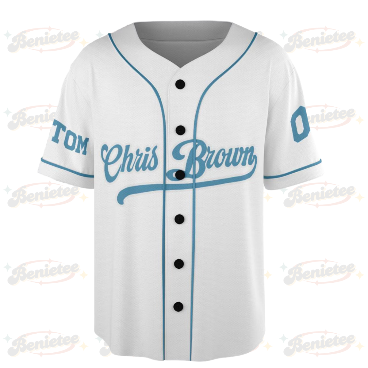 Personalized Chris Brown Breezy Bowl XX Baseball Jersey, Chris Brown Music Tour 2025 Baseball Jersey - Image 3