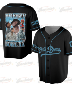Personalized Chris Brown Breezy Bowl XX Baseball Jersey, Chris Brown Music Tour 2025 Baseball Jersey