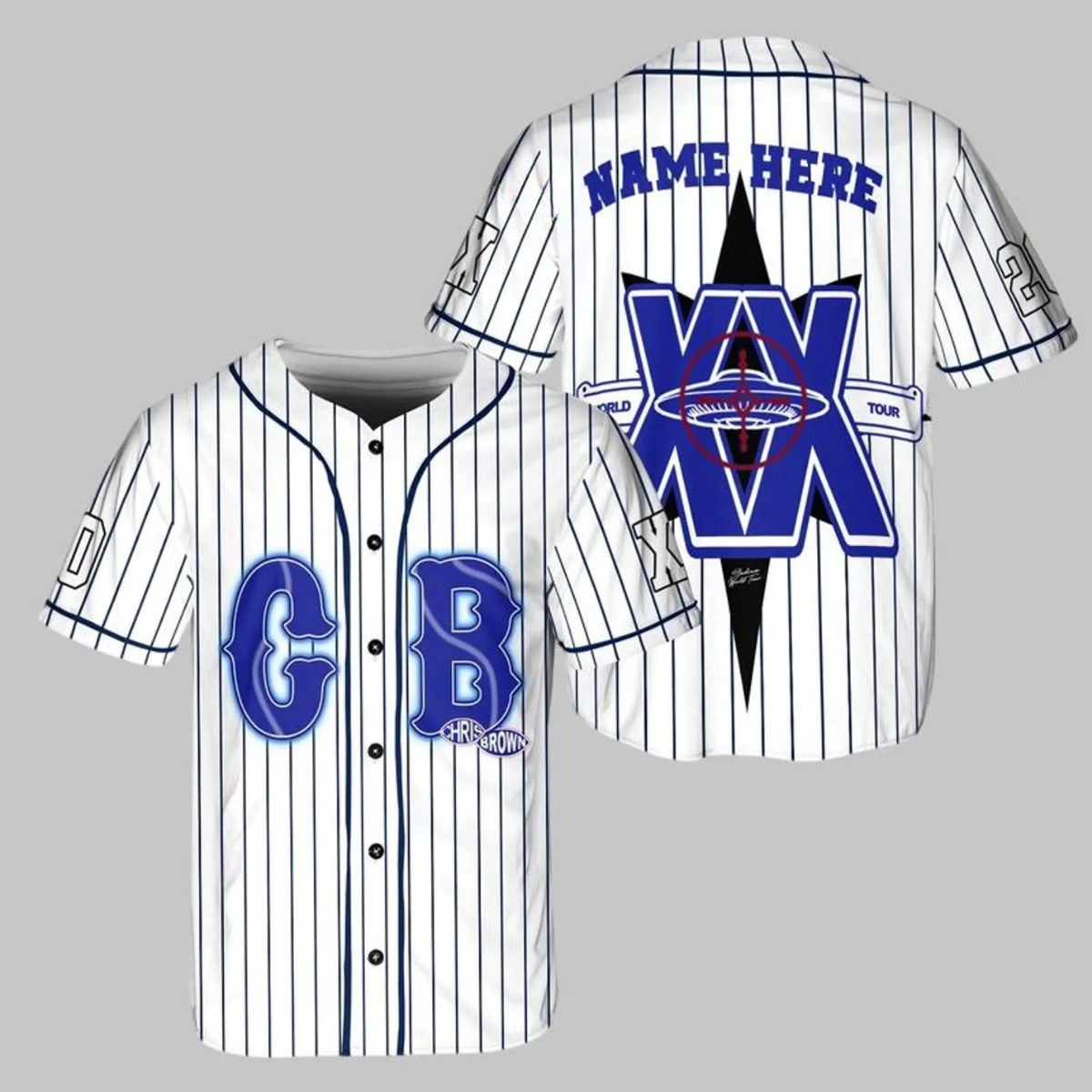 Personalized Chris Brown Breezy Bowl Jersey, Breezy Bowl XX 2025 Baseball Shirt, Breezy Bowl Tour XX Shirt - Image 3