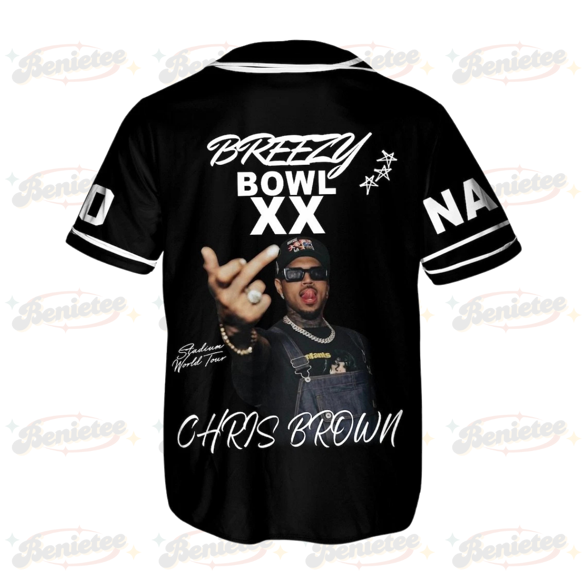 Chris Brown Style Breezy Bowl XX 2025 Tour Jersey - Image 4