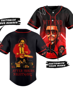 Alternative view of The Weeknd After Hours Baseball Jersey, Size XS, The Weeknd Music Tour 2025 Baseball Jersey