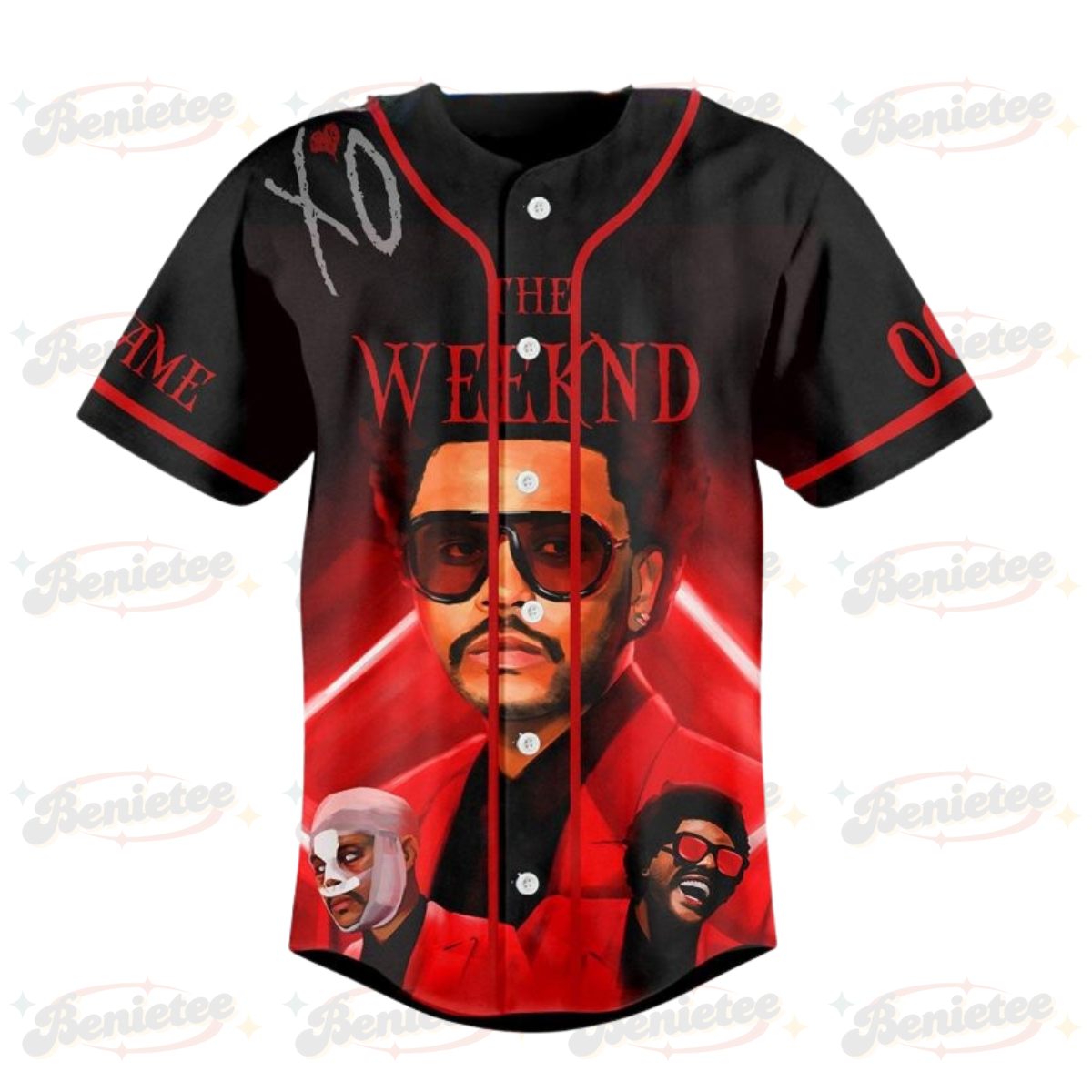 The Weeknd After Hours Baseball Jersey, Size XS, The Weeknd Music Tour 2025 Baseball Jersey - Image 3