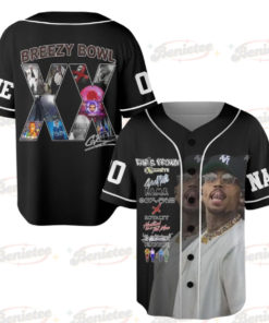 Chris Brown Breezy Bowl Baseball Jersey, Breezy Bowl XX 2025 Shirt, Breezy Bowl Tour XX Graphic Jersey