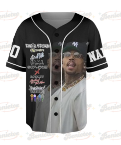 Alternative view of Chris Brown Breezy Bowl Baseball Jersey, Breezy Bowl XX 2025 Shirt, Breezy Bowl Tour XX Graphic Jersey