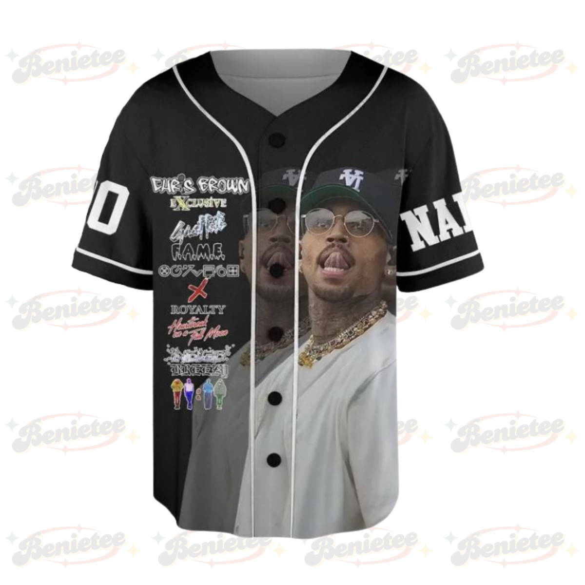 Chris Brown Breezy Bowl Baseball Jersey, Breezy Bowl XX 2025 Shirt, Breezy Bowl Tour XX Graphic Jersey - Image 2