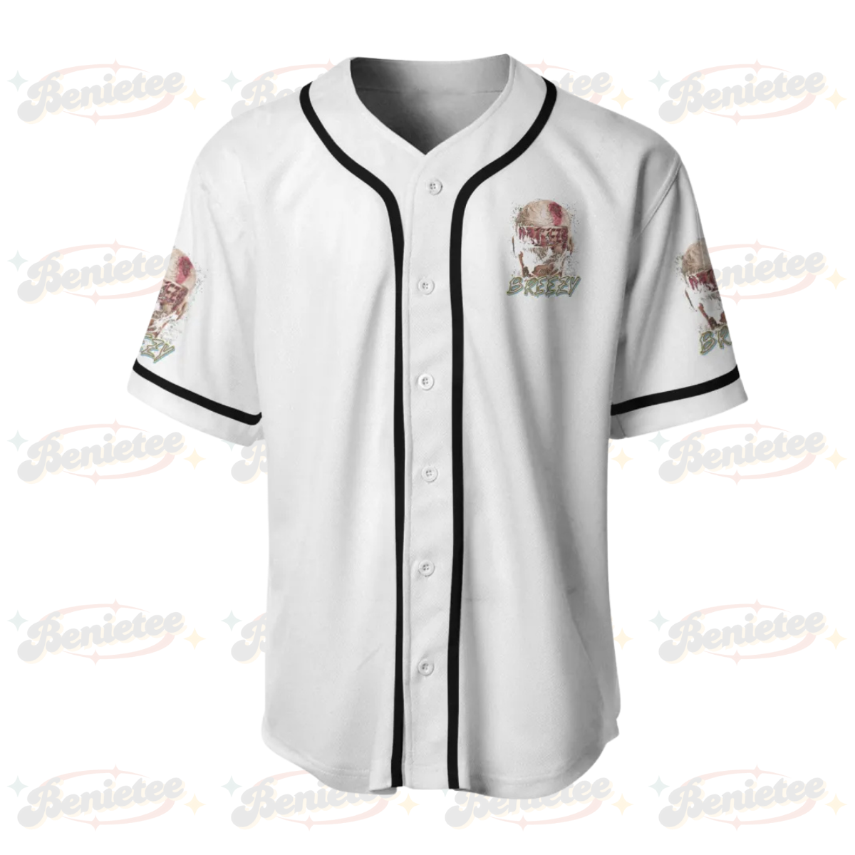 Chris Brown Breezy Baseball Jerseys, Size XS, The Weeknd Music Tour 2025 Baseball Jersey - Image 2