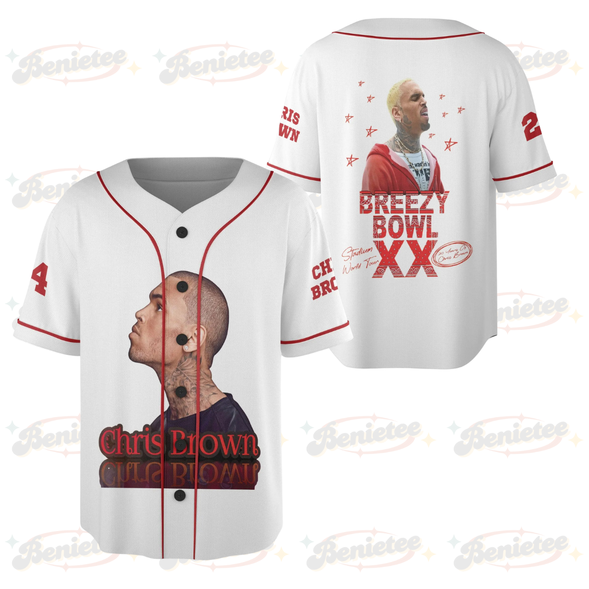 Chris Brown Breezy Bowl XX Tour 2025 Jersey, Chris Brown Jersey, Breezy Bowl Jersey