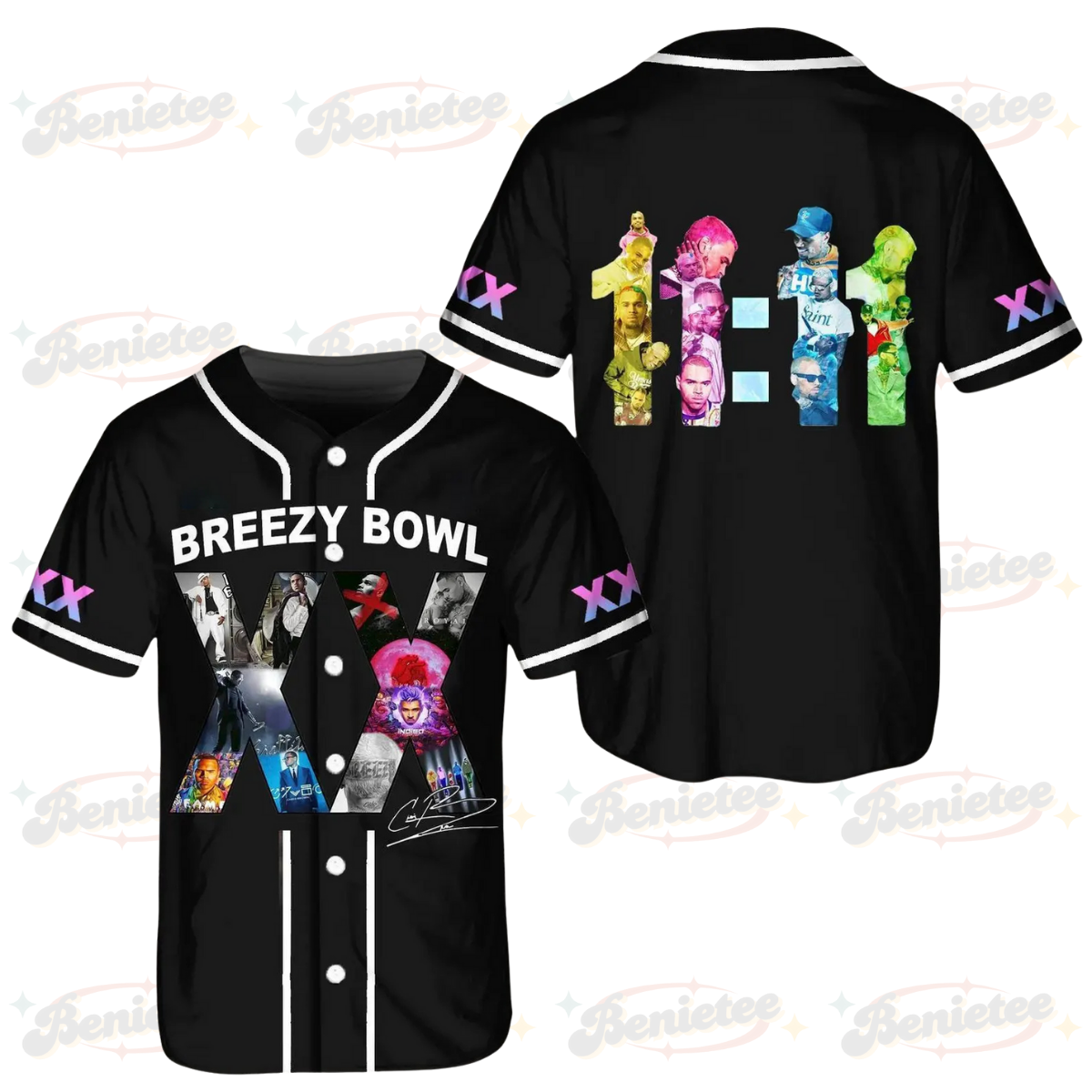 Chris Brown Breezy Bowl XX Baseball Jersey, Custom Chris Brown Jersey, Breezy Bowl XX Shirt, Breezy Bowl 2025 Jersey