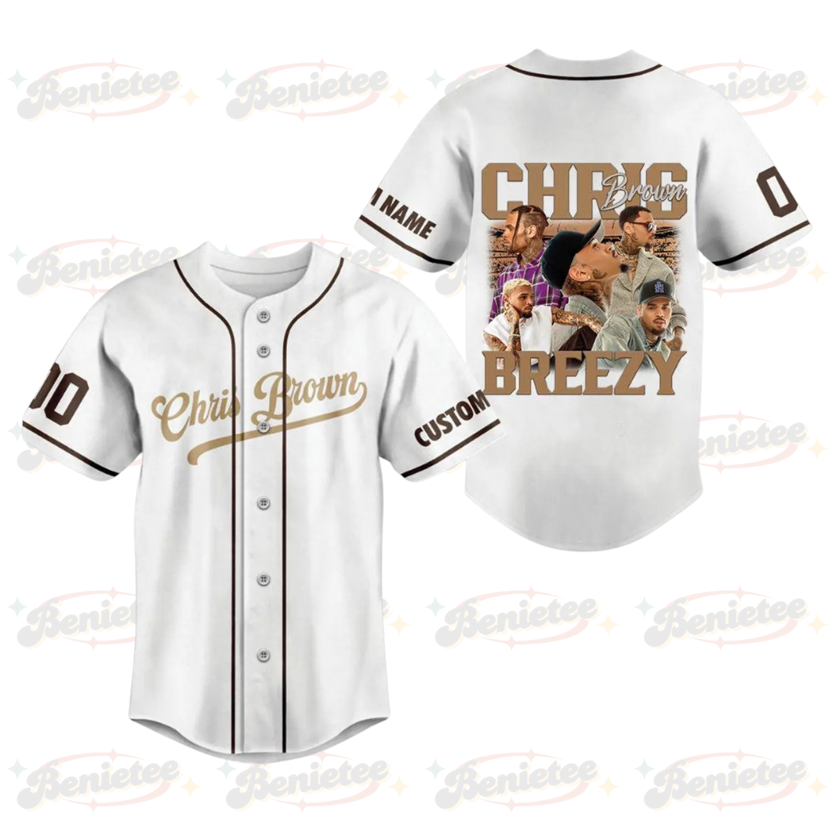 Personalized Chris Brown Tour Jersey, Chris Brown Breezy Bowl Baseball Jersey, Breezy Bowl XX 2025 jersey - Image 4