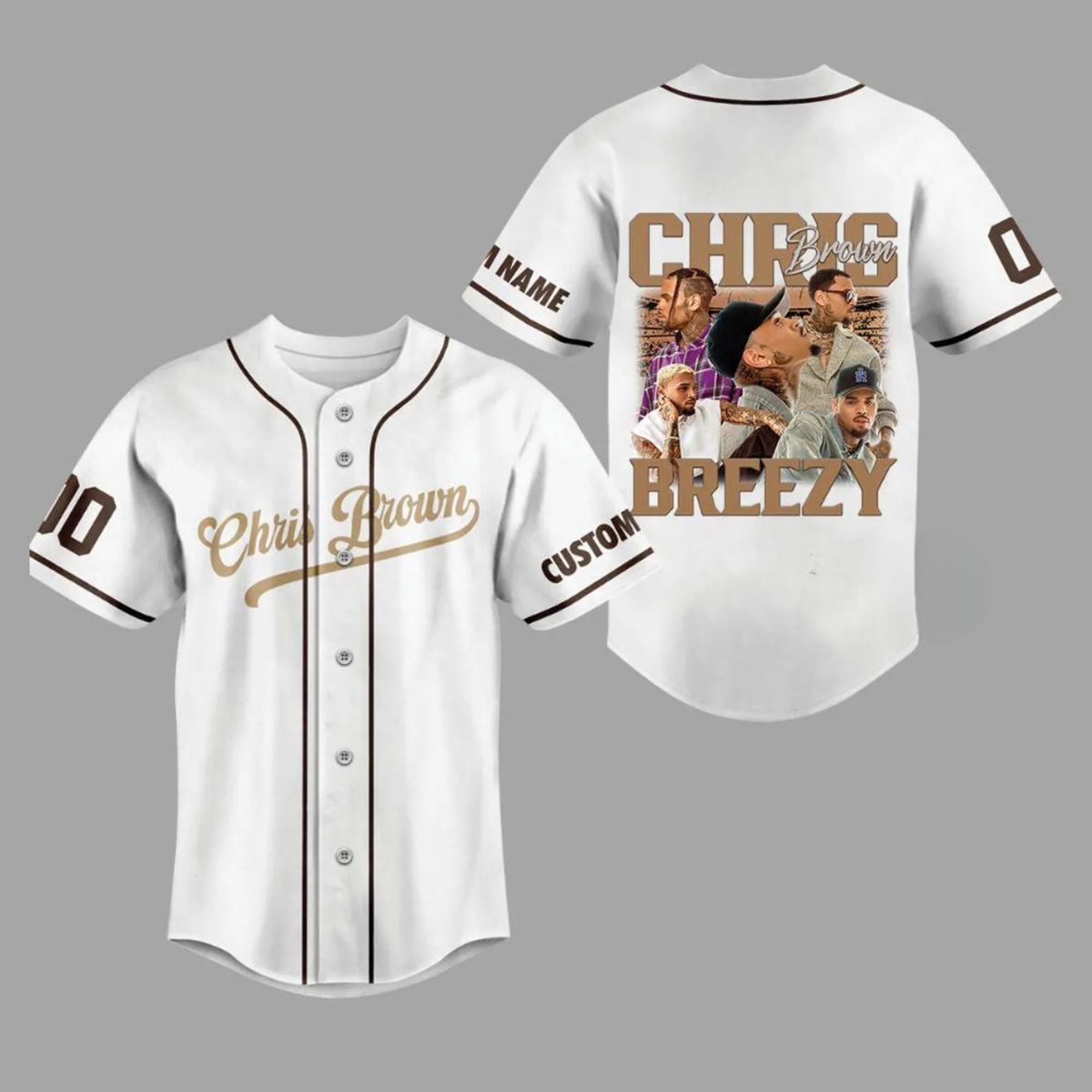 Personalized Chris Brown Tour Jersey, Chris Brown Breezy Bowl Baseball Jersey, Breezy Bowl XX 2025 jersey - Image 3