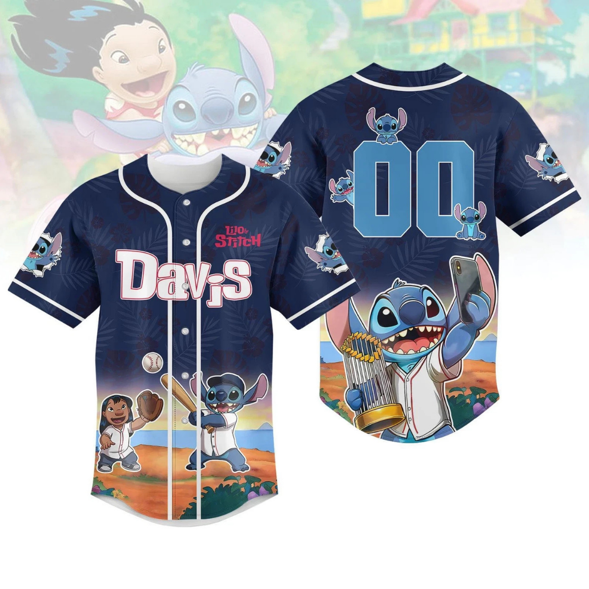 Personalized Let's Play Baseball With Lilo & Stitch 2025 Baseball Jersey - Image 2