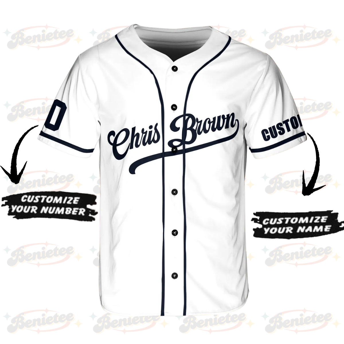 Personalized Chris Brown Baseball Jersey, Breezy Bowl XX Tour 2025 Jersey, Breezy Bowl Tour XX Merch Shirt - Image 2