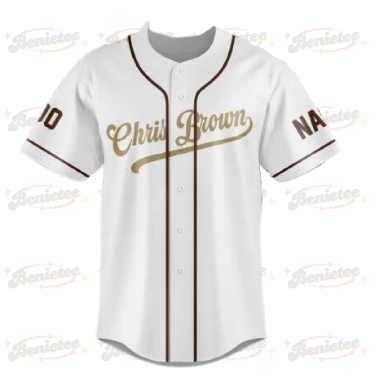 Personalized Chris Brown Music Tour 2025 Baseball Jersey - Image 4