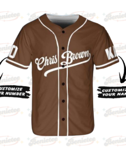 Alternative view of Chris Brown Middle Finger Baseball Jersey, Personalized Breezy Bowl XX 2025 Baseball Jersey