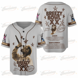 Chris Brown Breezy Bowl XX 2025 Baseball Jersey, Breezy Bowl Tour XX Shirt, Breezy Bowl XX Shirt