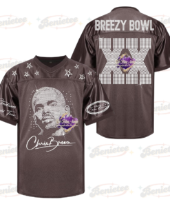 Breezy Bowl Bling Jersey, Chris Brown Jersey, Breezy Bowl Tour 2025