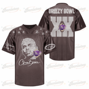 Breezy Bowl Bling Jersey, Chris Brown Jersey, Breezy Bowl Tour 2025