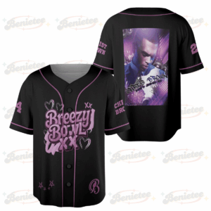 Custom Chris Brown Music Tour 2025 Baseball Jersey, Breezy Bowl XX 2025 Baseball Jersey