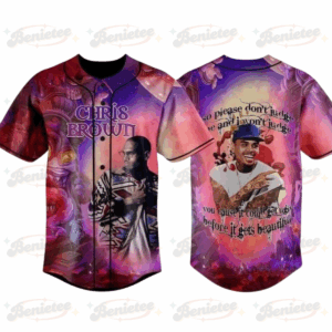 Bowl XX Music Tour 2025 Baseball Jersey, Chris Brown Merch Jersey