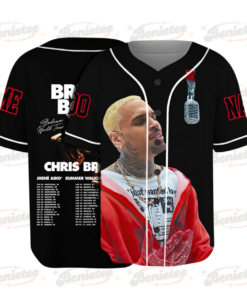Chris Brown Breezy Bowl Baseball Jersey, Personalized Chris Brown Tour Jersey