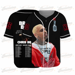 Chris Brown Breezy Bowl Baseball Jersey, Personalized Chris Brown Tour Jersey