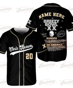 Custom Name Chris Brown Breezy Bowl XX 2025 Tour Baseball Jersey