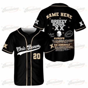 Custom Name Chris Brown Breezy Bowl XX 2025 Tour Baseball Jersey