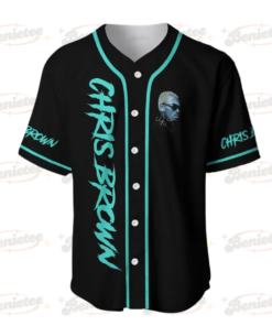 Alternative view of Chris Brown Jersey Shirt, Chris Brown Baseball Jersey Men's