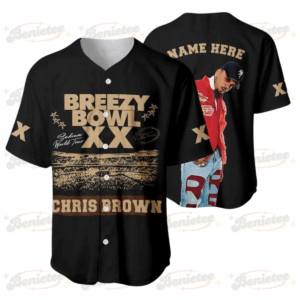 Personalized Chris Brown Breezy Tour 2025 Baseball Jersey