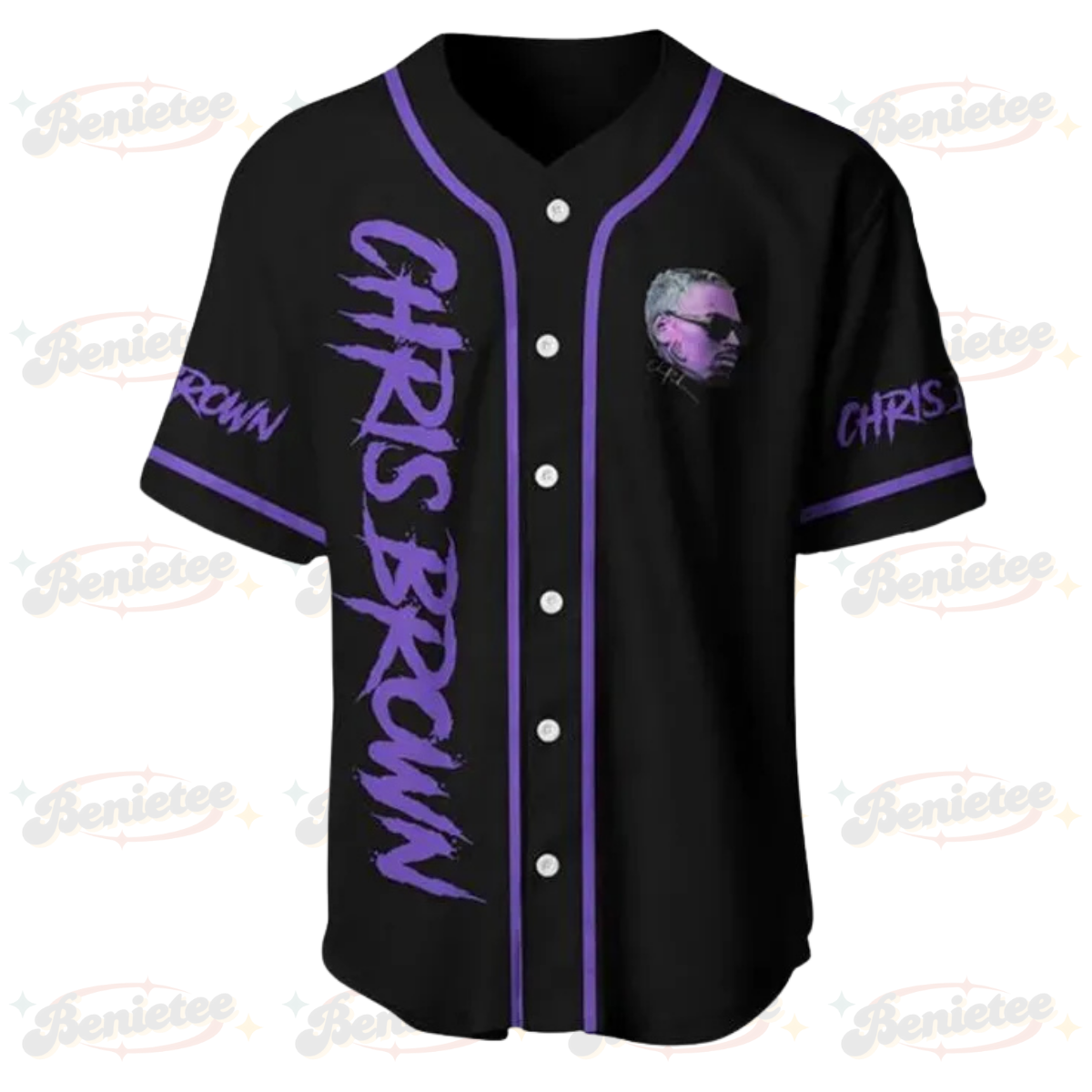 Chris Brown Jersey Shirt, Chris Brown Music Tour 2025 Baseball Jersey - Image 2