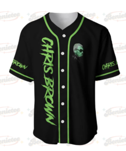 Alternative view of Chris Brown Music Tour 2025 Jersey Shirt, Chris Brown Baseball Jersey