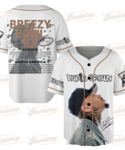 Chris Brown Breezy Bowl XX Baseball Jersey, Chris Brown 2025 Tour Shirt, Breezy Bowl Graphic Jersey
