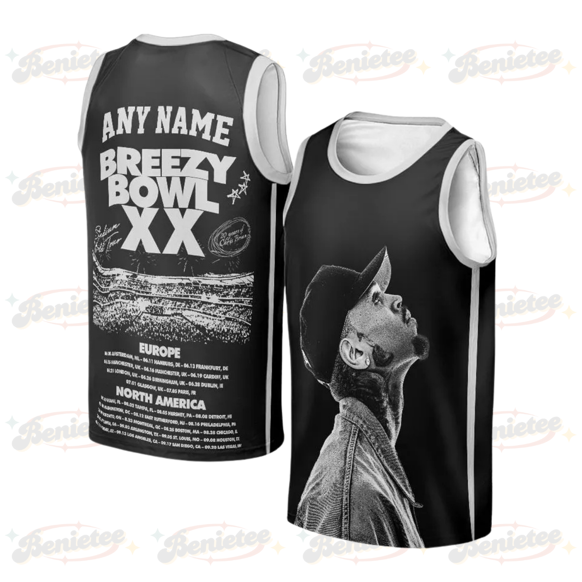 Chris Breezy Tour 2025 Basketball Jersey, Gift For Fan Basketball