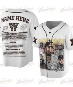 Personalized Breezy Bowl XX 2025 Shirt, Chris Brown Tour Jersey, Chris Brown Breezy Bowl Baseball Jersey