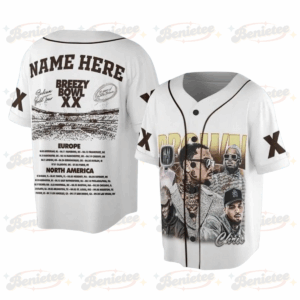Personalized Breezy Bowl XX 2025 Shirt, Chris Brown Tour Jersey, Chris Brown Breezy Bowl Baseball Jersey