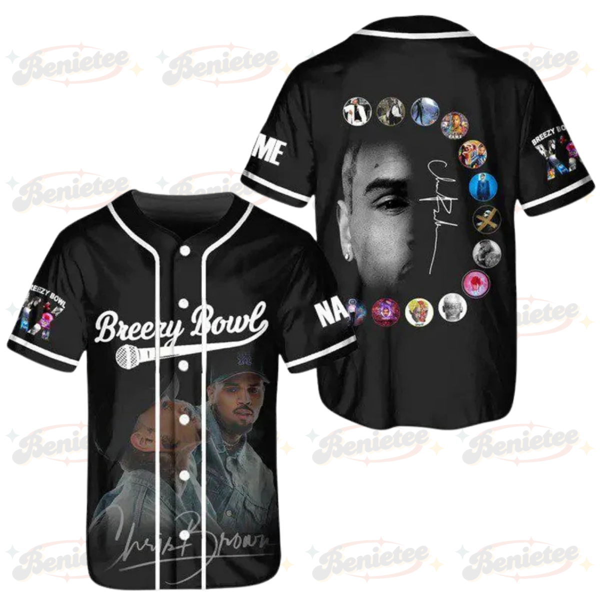 Chris Brown Breezy Bowl XX Music Tour 2025 Baseball Shirt, Chris Brown Jersey Gift