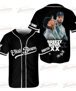 Custom Name Chris Brown Breezy Bowl XX Tour 2025 Jersey, Chris Brown Fan Jersey
