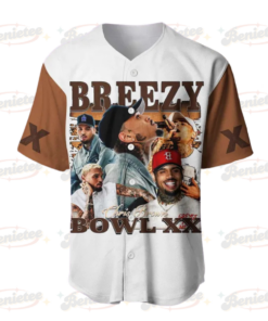 Alternative view of Personalized Chris Brown Tour Jersey, Chris Brown Breezy Bowl Baseball Jersey, Breezy Bowl XX 2025 Shirt