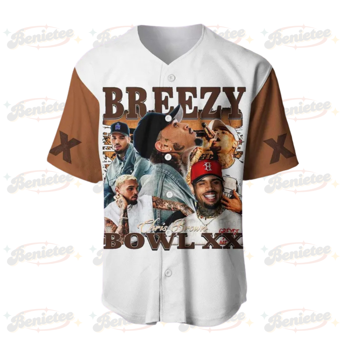 Personalized Chris Brown Tour Jersey, Chris Brown Breezy Bowl Baseball Jersey, Breezy Bowl XX 2025 Shirt - Image 2
