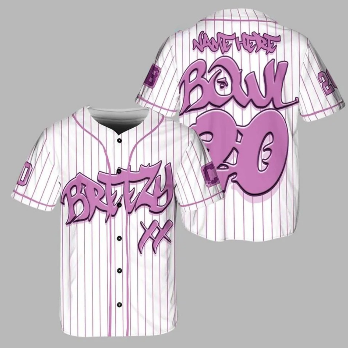 Personalized Chris Brown Breezy Jersey, Breezy Bowl XX 2025 Baseball Jersey, Breezy Bowl XX Tour Jersey - Image 3