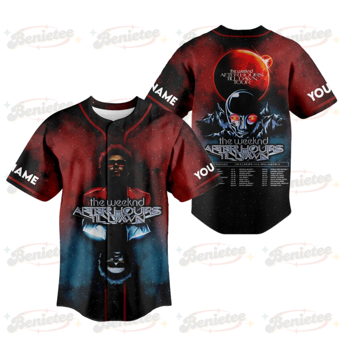 The Weeknd Music Tour 2025 Baseball Jersey For Fans