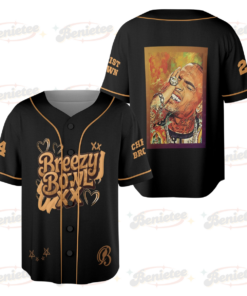 Custom Chris Brown Music Tour 2025 Baseball Jersey, Breezy Bowl XX Baseball Jersey